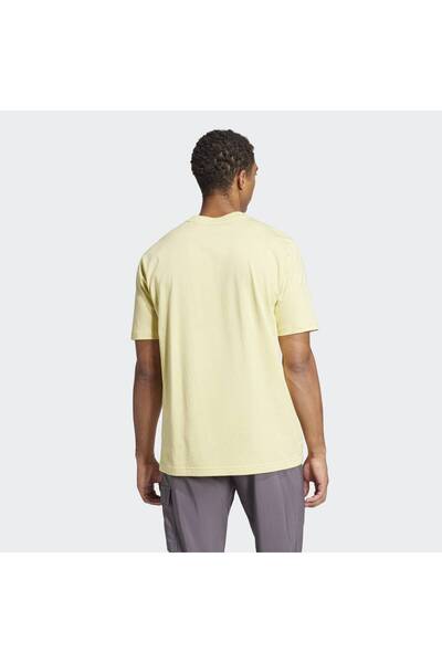 adidas Linear Sj Men's Yellow Round Neck T-Shirt
