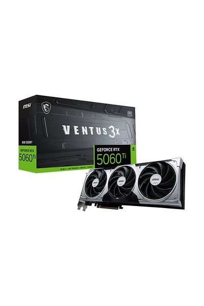 MSI بطاقة رسومات Geforce Rtx 5060ti 8g Ventus 3x Oc Gddr7 128bit Dx12 Dlss 4 للألعاب