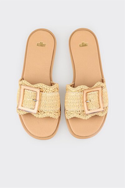 Elle Shoes Bej Kadın Terlik