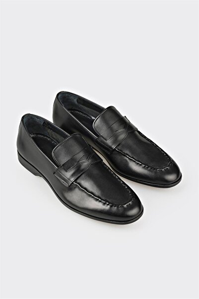 Elle Shoes Siyah Deri Erkek Klasik Ayakkabı