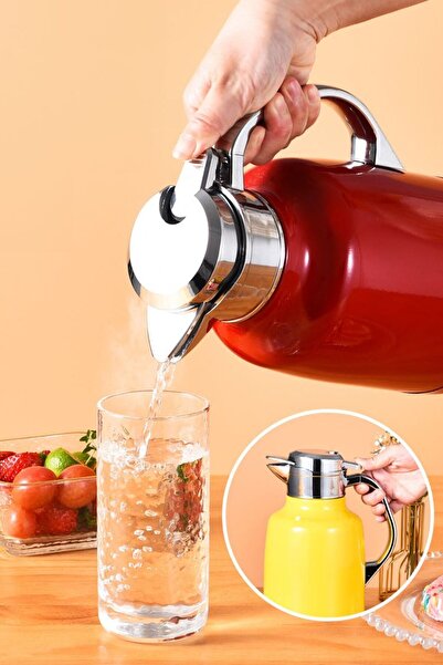 Weather Forecast 304 Steel 1.6 L Double Layer Red Vacuum Camping Picnic Tea Thermos cin556kr