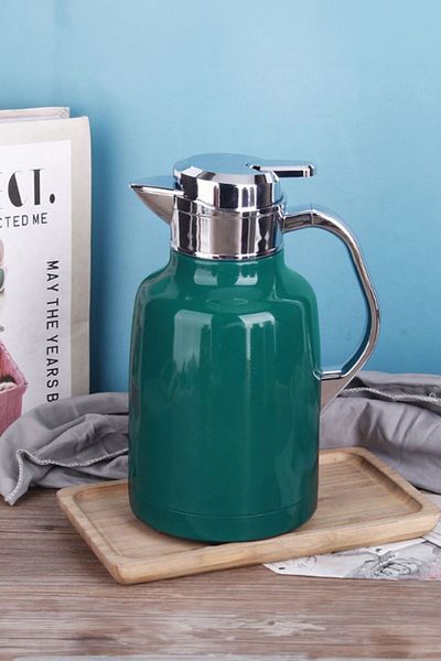 Weather Forecast 304 Steel 1.6L Double Layer Green Vacuum Camping Picnic Tea Thermos cin556ys