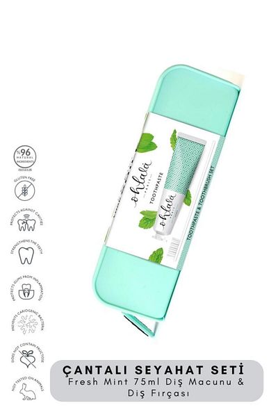 OHLALA Fresh Mint 75 ml Dental Luxe Toothbrush Premium Travel Set