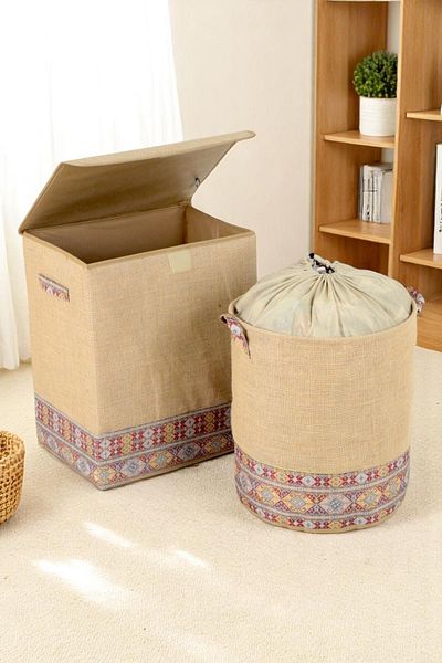 İronika Ethnic Pattern Closet Organizer Toy Box Items Laundry Storage Basket Organizer Box Set of 2