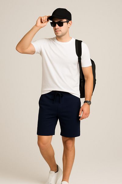UOMOPARK 8024 Model Premium Summer Print Λεπτομερή σορτς