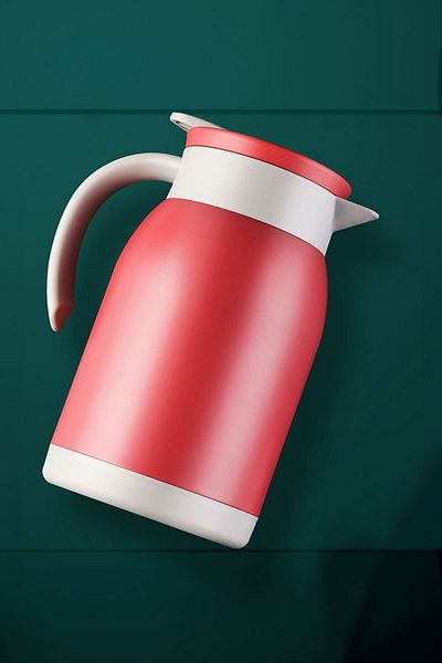 Weather Forecast 304 Steel 1.2L Double Layer Red Vacuum Camping Picnic Tea Thermos cin555kr