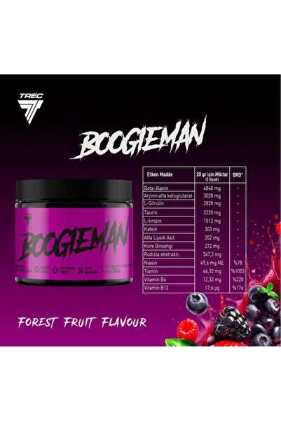 Trec Nutrition Boogieman Pre Workout 300g Forest Fruits Flavour
