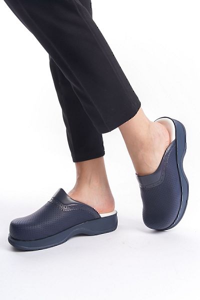 Pozitif Üniforma Γυναικείες παντόφλες Navy Blue Classic διάτρητες Sabo Παντόφλες Orthopedic Doctor Nurse Hospital