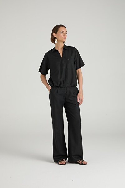 Brand Up Linen Blend Comfort Fit Trousers