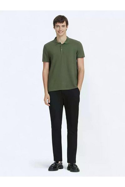 Kip Einfarbiges Polo-T-Shirt aus Baumwolle