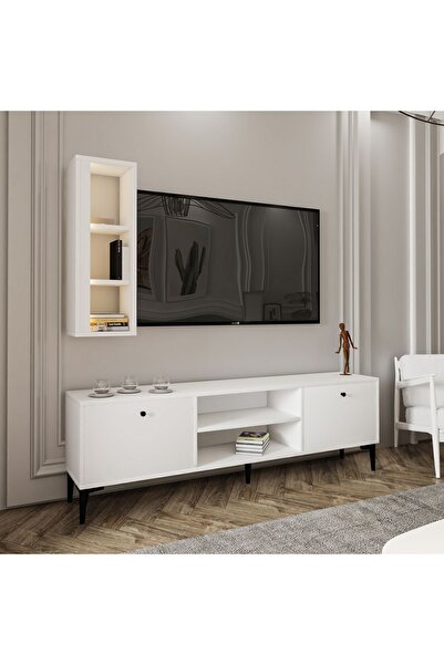 İNARCH DİZAYN Bien Led Işıklı, Raflı Tv Ünitesi Beyaz