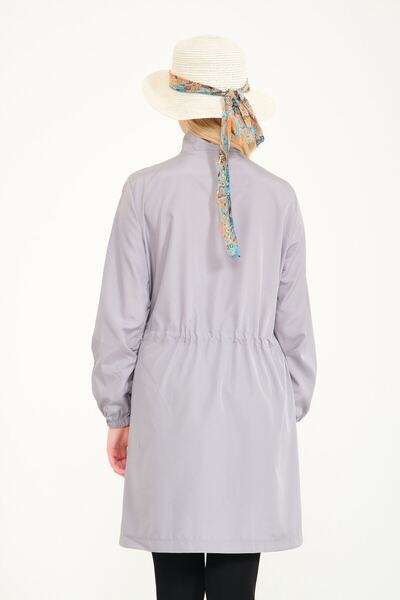 Lantana Design Σετ μαγιό Hijab με γκρι φερμουάρ (TOP LEGGINGS) – Σετ 2 τεμαχίων