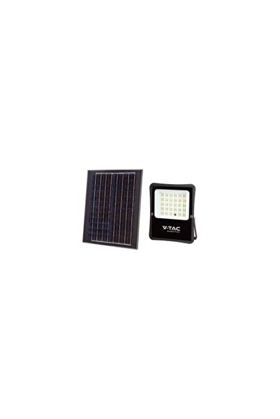V-TAC Proiector Led Panou Solar 2400lm Cu Timer Și Telecomandă 6400k