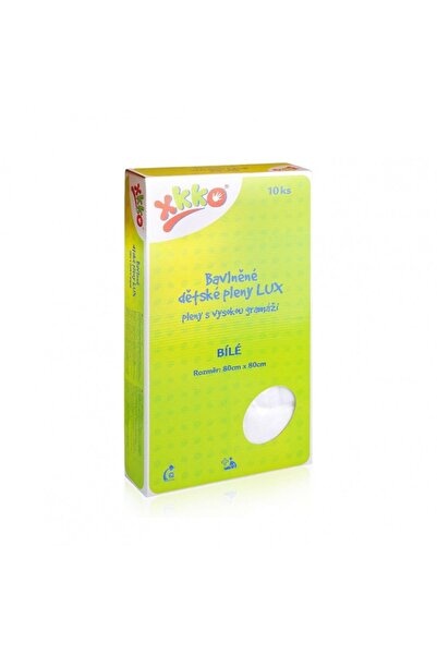 XKKO Set of 10 cotton muslins 80x80cm White XKKO