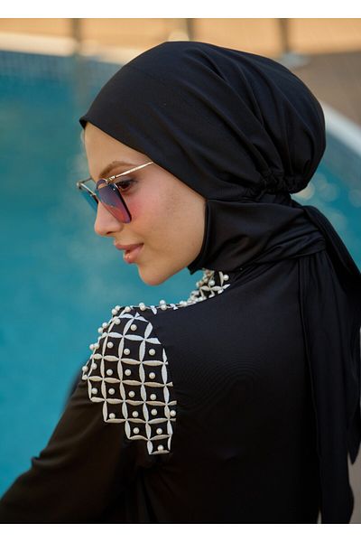 Mayovera Hijab Swimsuit - Pearl Embroidered