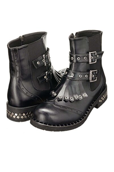 İriadam 41,42,43,44 Siyah Analinsıcak Astar Kauçuk Esnek Taban Şık Tasarım Özel Seri Büyük Numara Kadın Bot