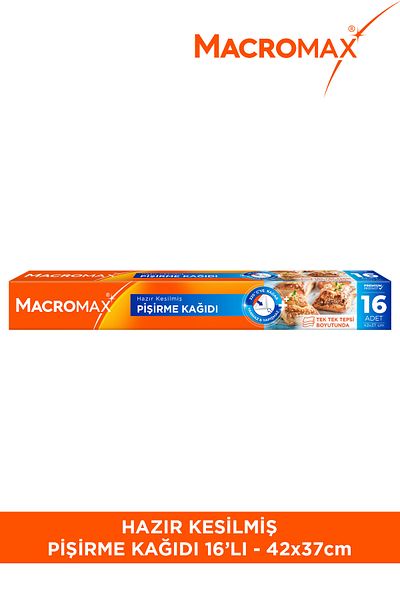 MACROMAX Ready Cut Greaseproof Baking Paper 16 Pcs