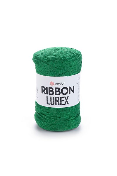 Yarnart Rıbbon Lurex - Glitter, Αξεσουάρ Χειροποίητο Πλεκτό Σχοινί Πράσινο-728