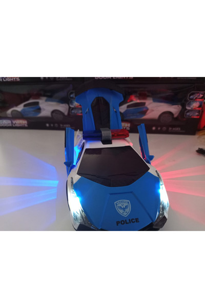 Boratila Toys BUGATTİ IŞIKLI MÜZİKLİ 360 DERECE DÖNEN ÇARP DÖN POLİS ARABASI