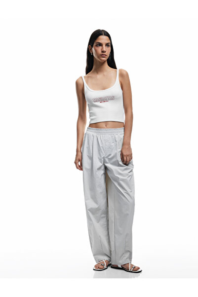 Koton Удобни плисирани панталони тип парашут с еластична талия и джобове