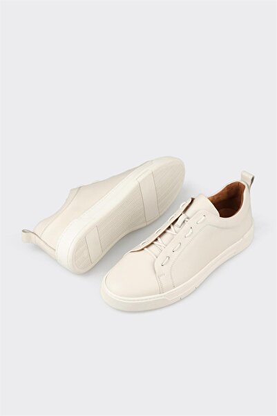 Elle Shoes Ekru Deri Erkek Günlük Ayakkabı