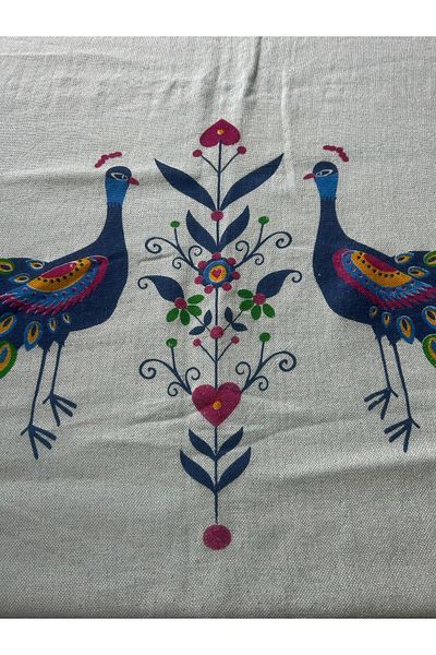 Batu Tasarım 100% Cotton Muslin Beach Towel and Pesmetal - Peacock