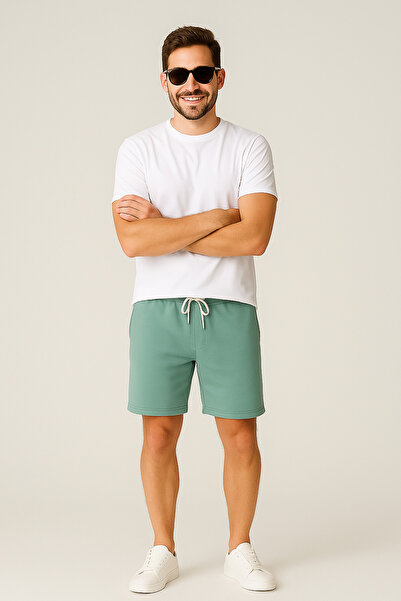 UOMOPARK 8024 Model Premium Summer Print Λεπτομερή σορτς