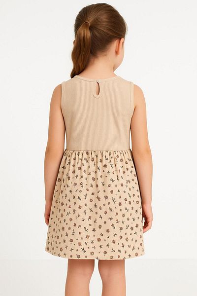 Pollito Girl's Floral Patterned Lined Dress