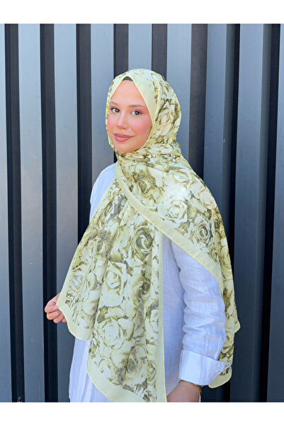 Mira İpek Retro Desenli Pamuk Şal Romantik Seri ps70