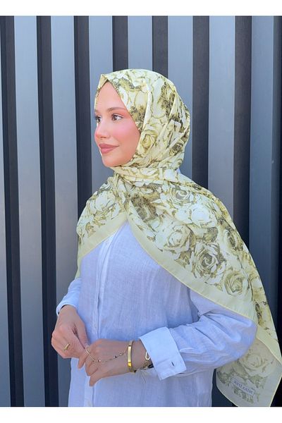 Mira İpek Retro Patterned Cotton Shawl Romantic Series