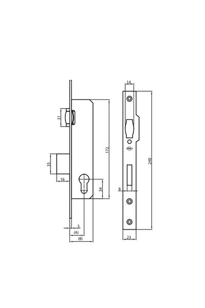 İto Aluminum Door Lock Roller 159/30
