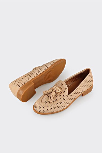 Elle Shoes Naturel Deri Kadın Günlük Ayakkabı