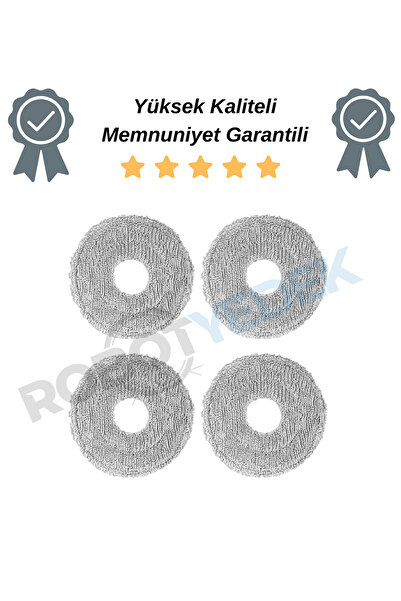 robotyedek Xiaomi S20+ Plus Uyumlu Mikrofiber Mop Bez 4 Adet