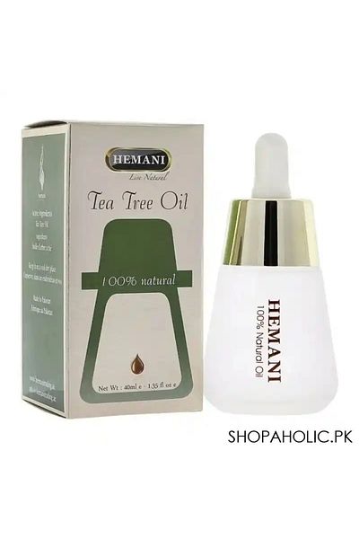 HEMANI Tea Tree Oil 40ml – 100% Pure Essential Oil for Acne, Scalp Care, Skin & Antiseptic Use