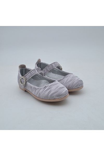 Arçın Shoes Girl's Satin Ballerina Shoes - Stylish Model with Buckle and Stone Detail