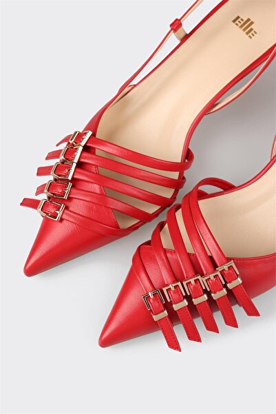 Elle Shoes Kırmızı Kadın Topuklu Ayakkabı