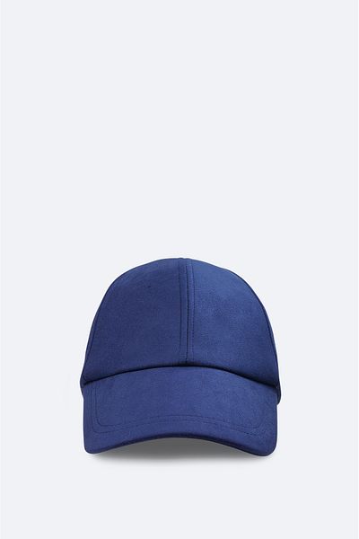 Avva Men's Navy Blue Suede Look Sports Hat with Cap A32y9204