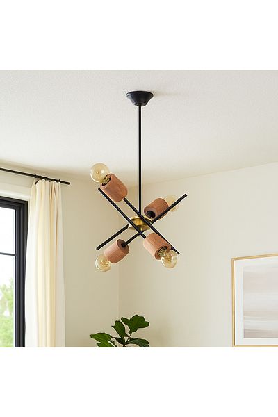 Correx 4-Piece Chandelier - Simurg Wood Detailed