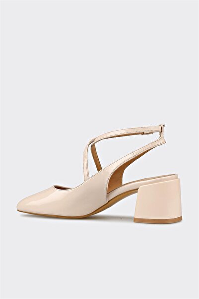 Elle Shoes Bej Kadın Topuklu Ayakkabı