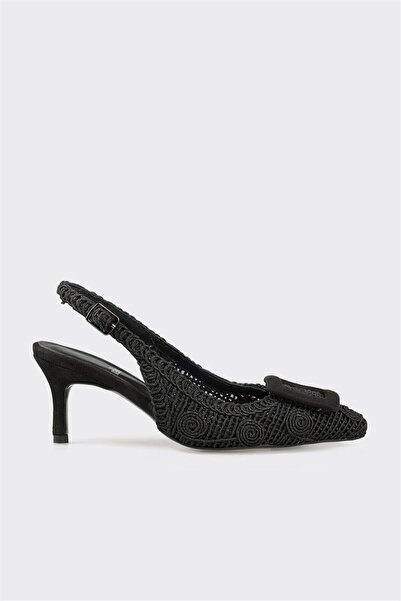 Elle Shoes Siyah Kadın Topuklu Ayakkabı