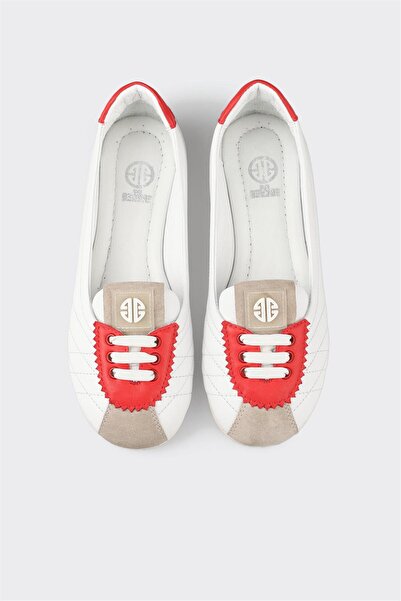 Elle Shoes Kırmızı Deri Kadın Spor Ayakkabı