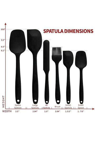 Mirilliahome 8-Piece Fireproof Teflon Ladle Kitchen Serving Set and 6 Heat-Resistant Silicone Spatula Set