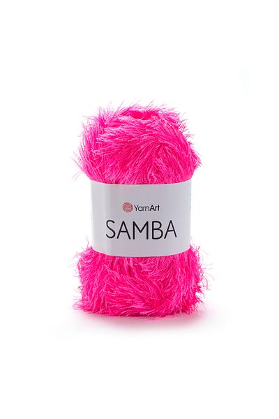Yarnart Samba - Χειροποίητο Πλεκτό Σχοινί Highlighter Pink-08