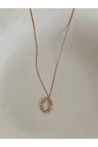 XUPING JEWELRY Minimal Oval Zirkon Taşlı Gold Kolye