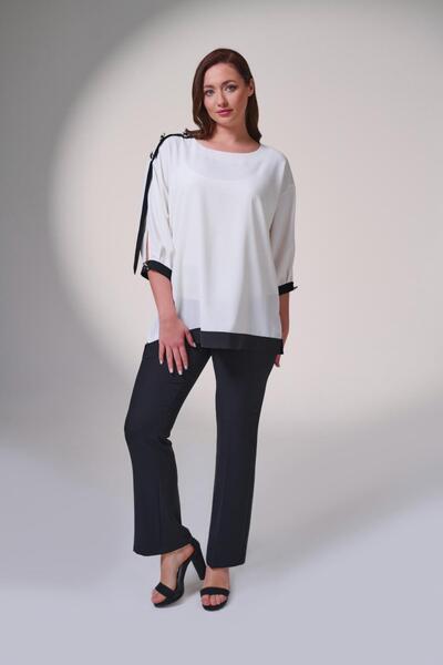 DE WHITES ΜΠΛΟΥΖΑ ΜΕΓΑΛΟΥ ΜΕΓΕΘΟΥΣ ΜΕ ΠΕΤΡΙΝΑ ΑΞΕΣΟΥΑΡ ΚΑΙ ΦΟΥΣΤΑ ΜΕ ΣΤΟΥΡΕΣ