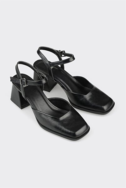 Elle Shoes Siyah Kadın Topuklu Ayakkabı