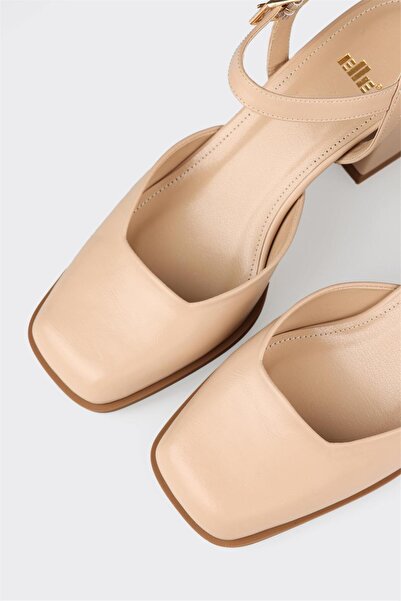 Elle Shoes Bej Kadın Topuklu Ayakkabı