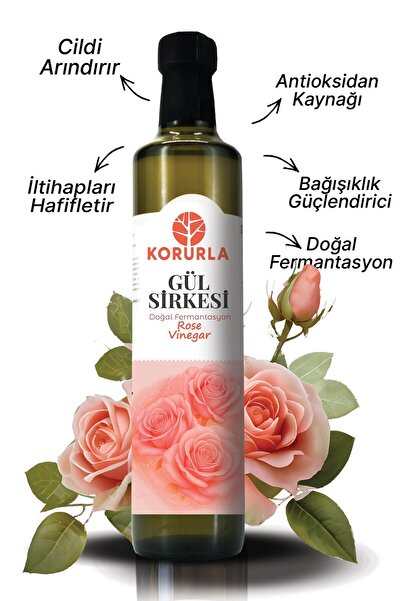 Korurla GÜL SİRKESİ DOĞAL FERMANTASYON 500 ML