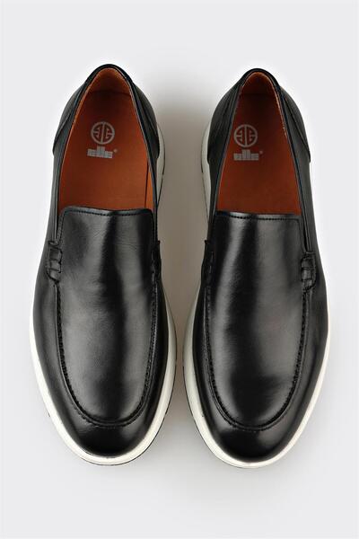 Elle Shoes Siyah Deri Erkek Günlük Ayakkabı