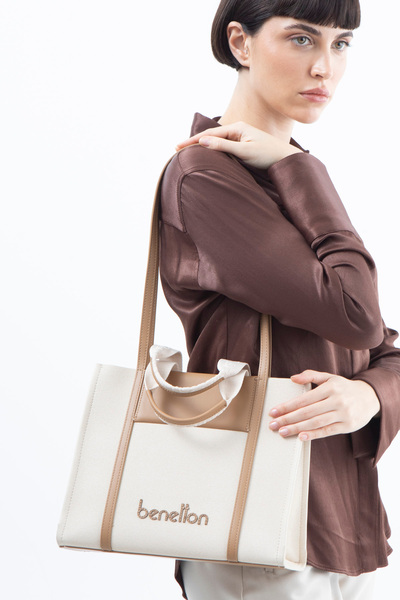 United Colors of Benetton GEANTĂ DE MÂNĂ FEMEI BNT_1532 STD Bej